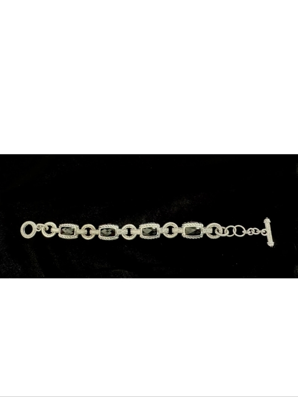 Judith Ripka Black Onyx Sterling Silver Bracelet - Picture 4 of 4